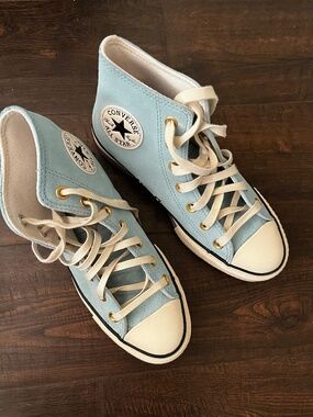 Light blue suede converse
